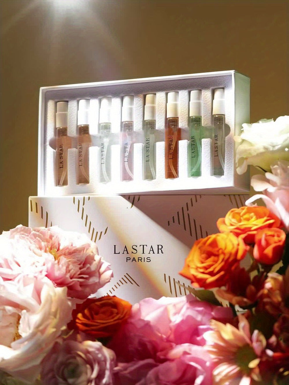 Perfume Gift Set LASTAR Eight-Piece Spray Bottle Collection in White Gold Box with Fitted Insert for Women — image 9