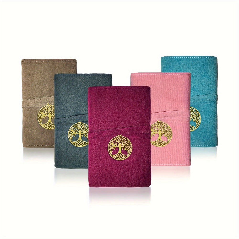 Tarot Card Bag Velvet Pouch with Retro Pendant – 5pcs Lightweight Tarot Storage Holder Set, Mystical Drawstring Bags for Taro