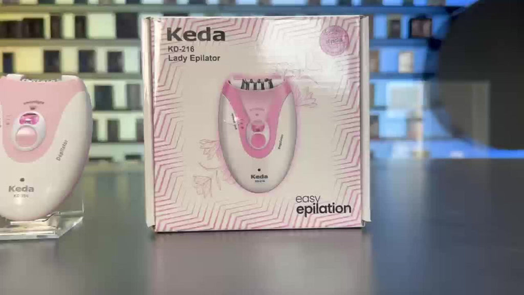 Electric Epilator for Women USB Rechargeable 2-Speed Painless Hair Removal – Stainless Steel Blades Cordless Portable Body Ha