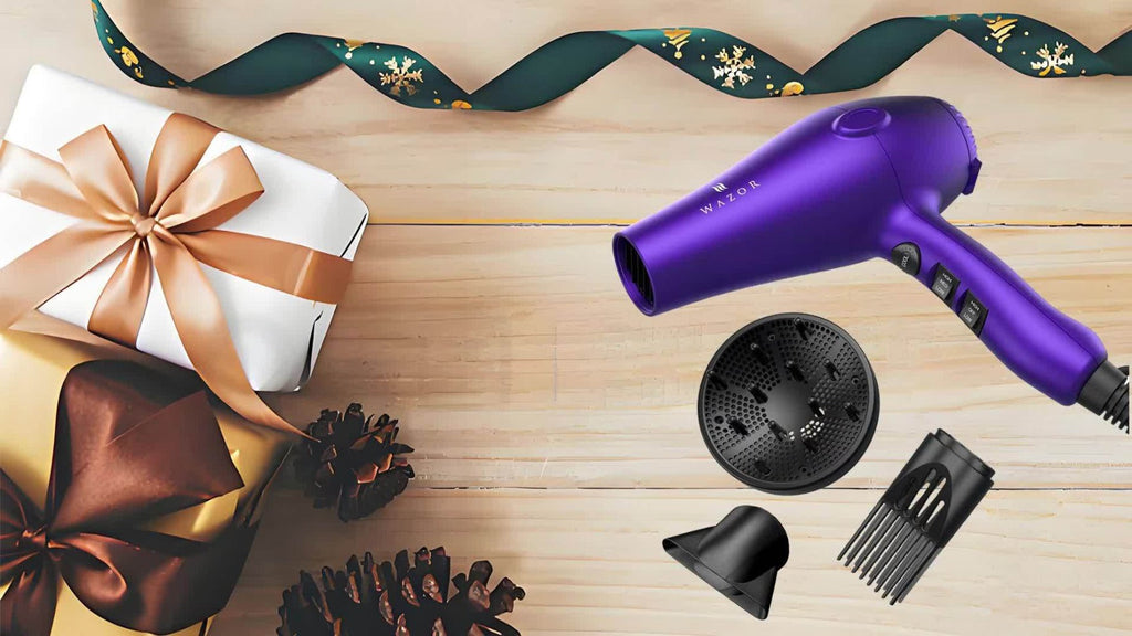 1875W Ionic Hair Dryer with Diffuser Concentrator Comb Nozzle – Professional Blow Dryer DC Motor 3 Heat 2 Speed Cool Shot Ant