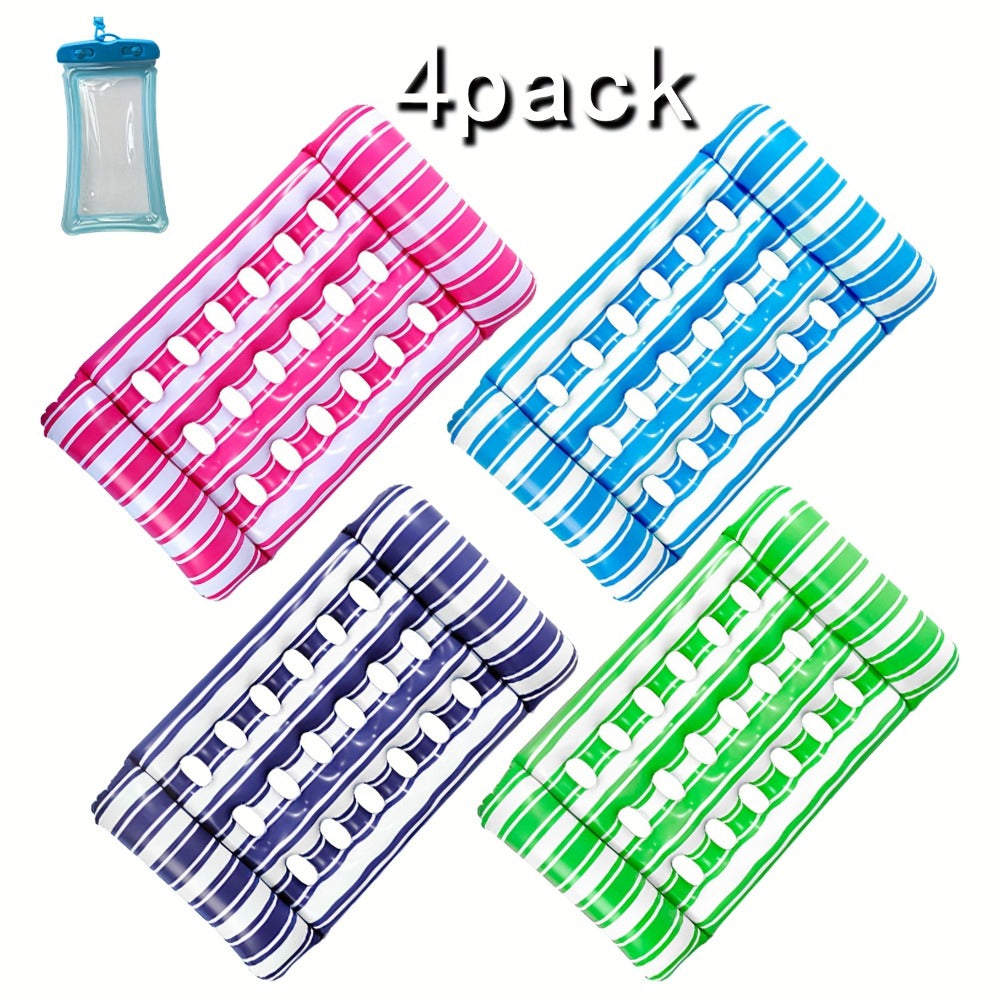 Inflatable Sun Tanning Pool Float Set with 200 x 95cm Mats, Mixed 2-Pack with Cup Holder or Regular 4-Pack — image 3