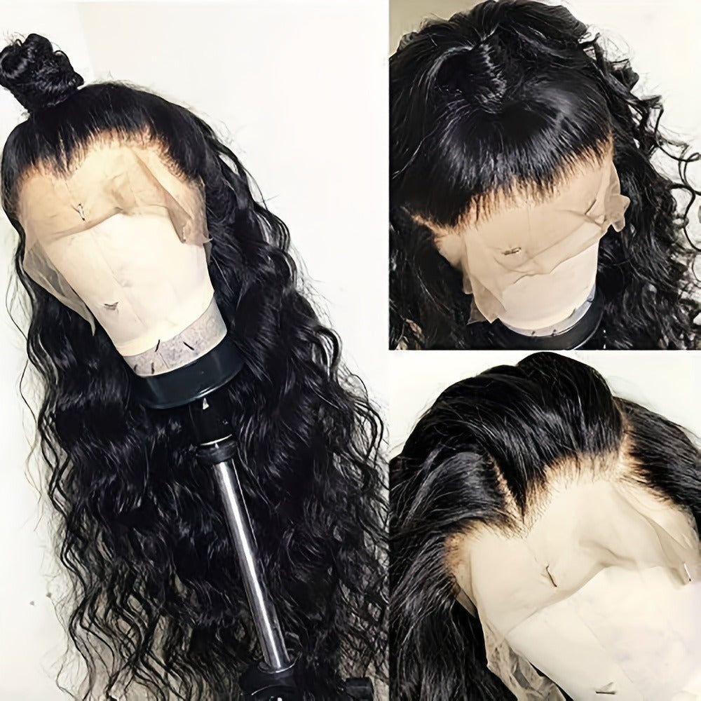 Synthetic Wig 13x4 Lace Front Loose Wave, 26-Inch Black Glueless Free-Part Style for Daily Glam — image 3
