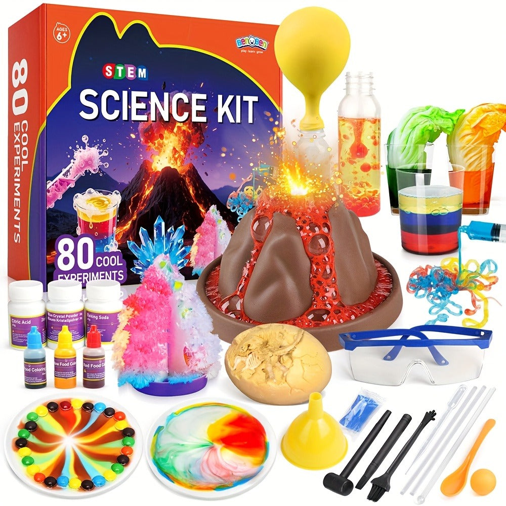 STEM Science Kit for Kids Ages 6-12, 60 80 105 Lab Experiments, Chemistry Set with Crystal Growing & Chemical Reactions — ima
