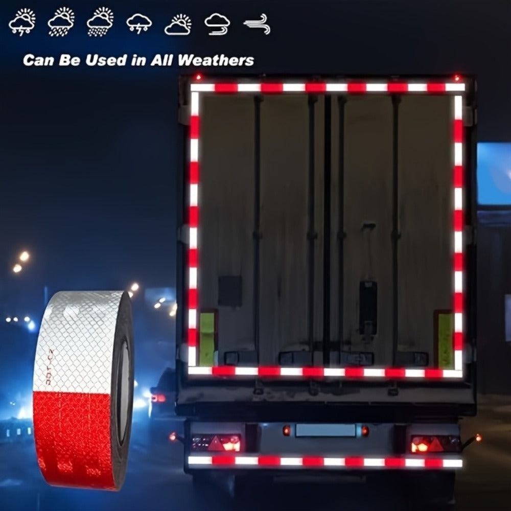 DOT-C2 Reflective Tape 2"x60' High Intensity Prismatic Self-Adhesive Safety Strip – Waterproof Wear-Resistant Ultra Bright fo