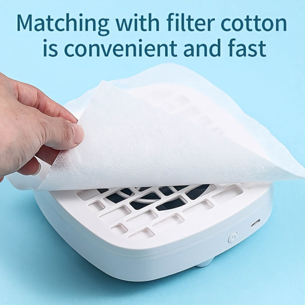 Nail Dust Collector Mini USB Electric Vacuum Cleaner with 10 Filter Pads & Strong Suction, Portable Nail — image 11