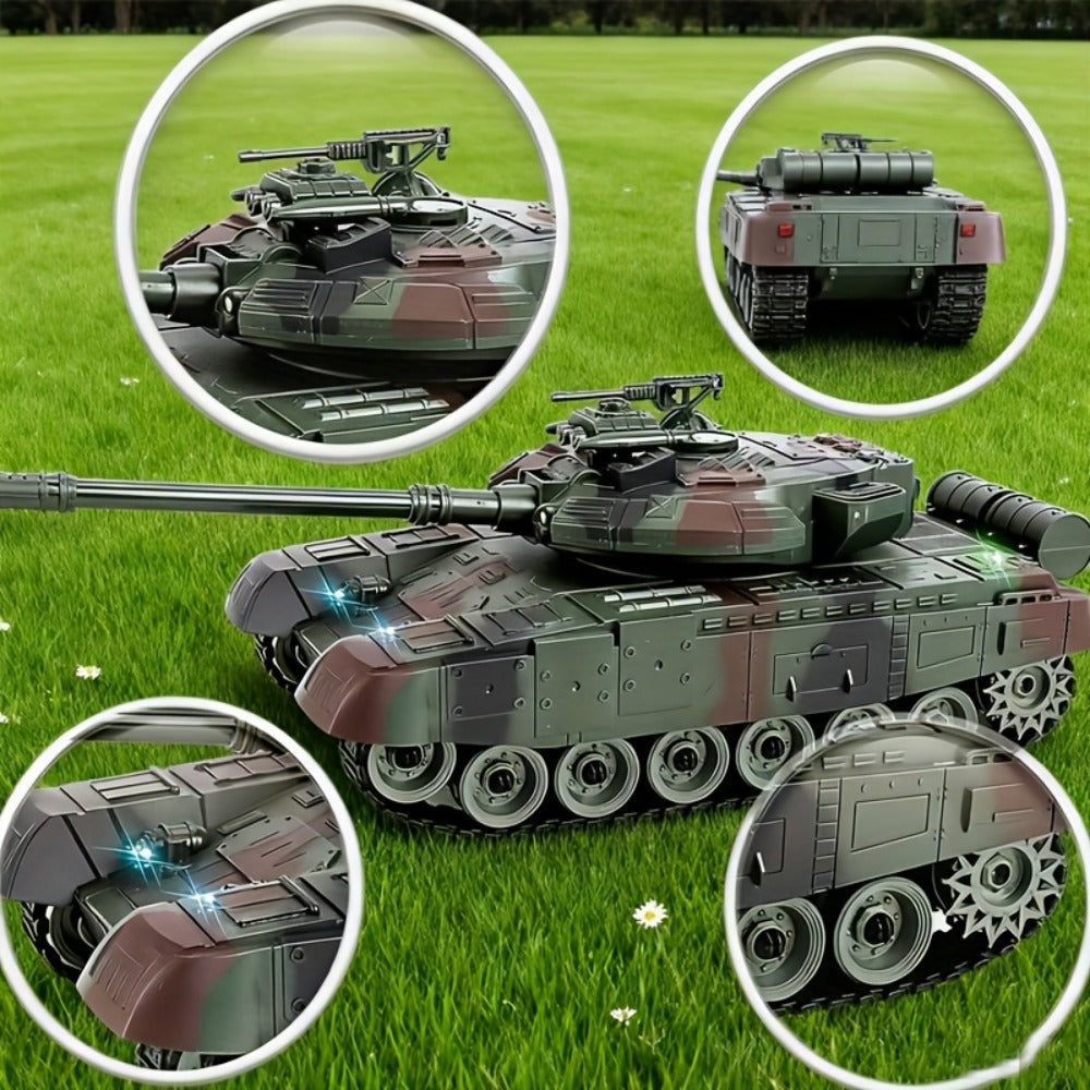 RC Armored Tank 1:16 Scale Tracked Off-Road, Remote Control Military Tank Collectible Display Model for Boys Kids & Collector
