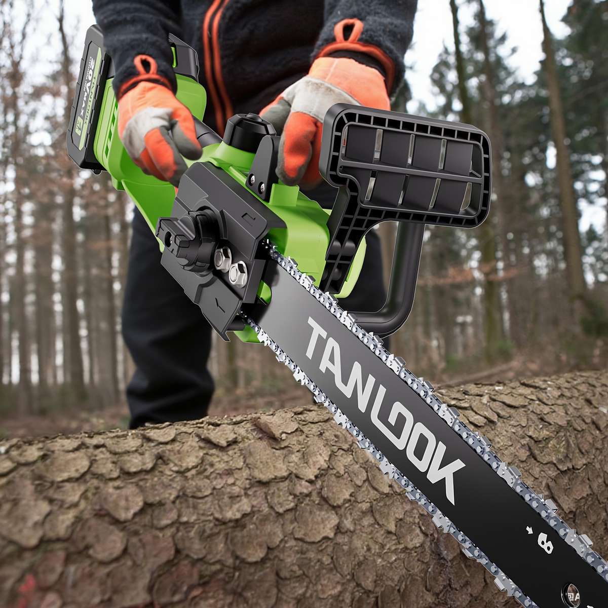 12-Inch Cordless Electric Chainsaw Kit in Five Colors with One- or Two-Battery and Two- or Three-Chain Options — image 17