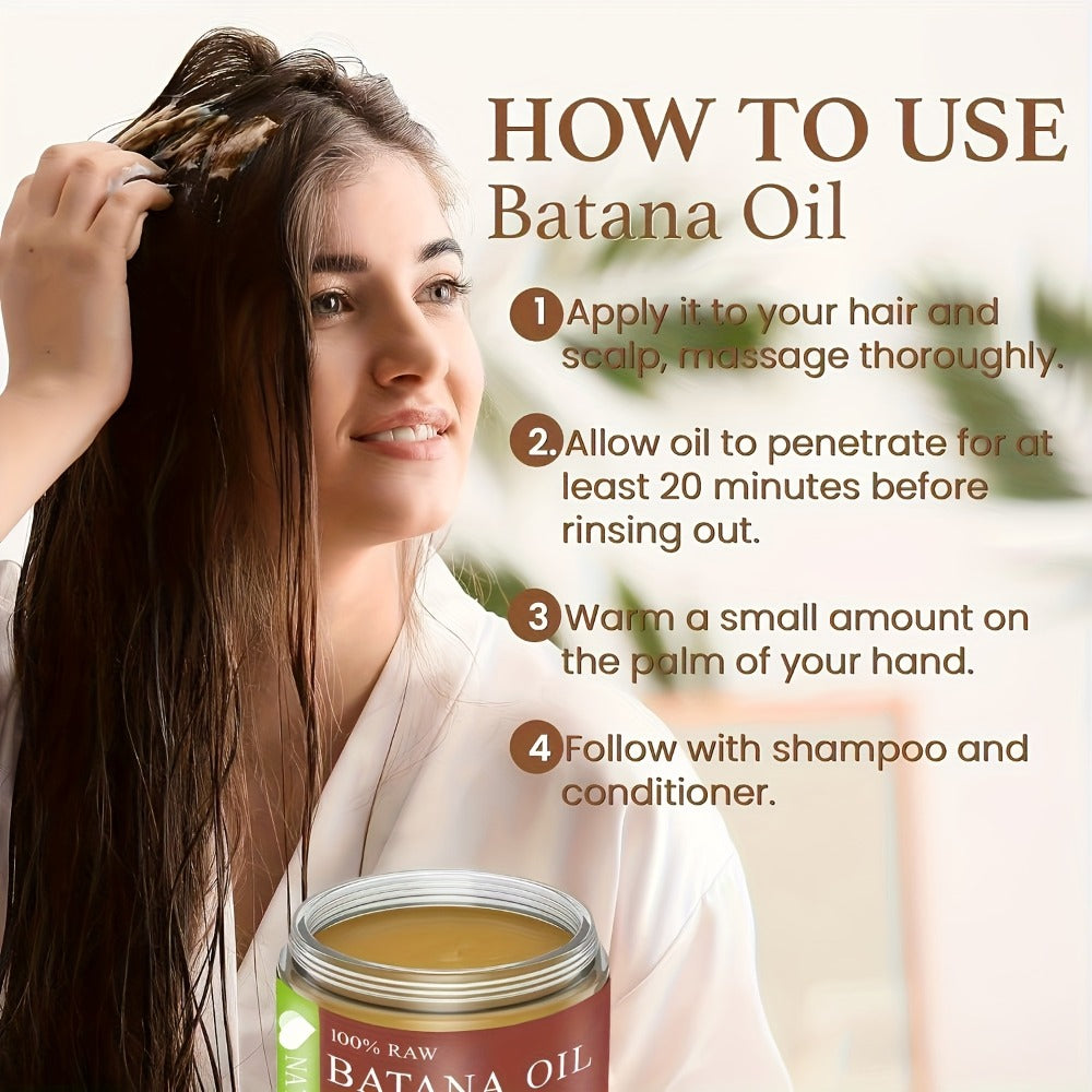 Hair Oil Batana 120g Amber Balm Jar with Black Screw Lid and External-Use Label Instructions — image 4