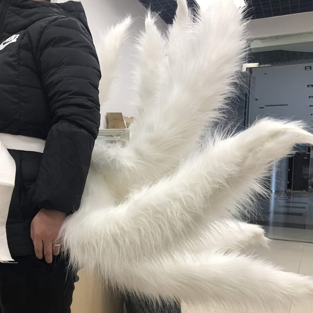 Costume Accessories Nine-Tailed Fox Prop, 31.5-Inch Knit Cover with Alloy Frame for Naruto and Ahri Styling — image 1
