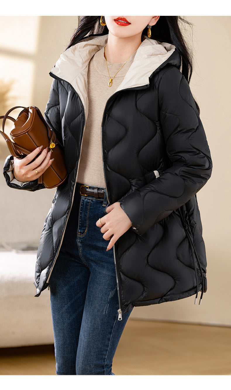 Winter Disposable Cotton-padded Coat For Women Padded Down Jacket Korean Style Mid-length Warm Jacket For Women