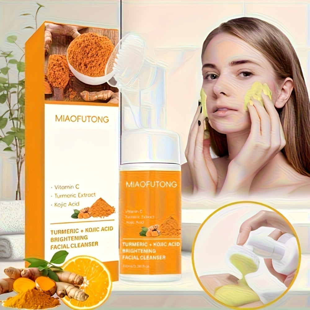 Turmeric Vitamin C Facial Cleansing Kit Face Wash Foam Soap Bars Set Nourishing Gentle for Bath Time — image 8