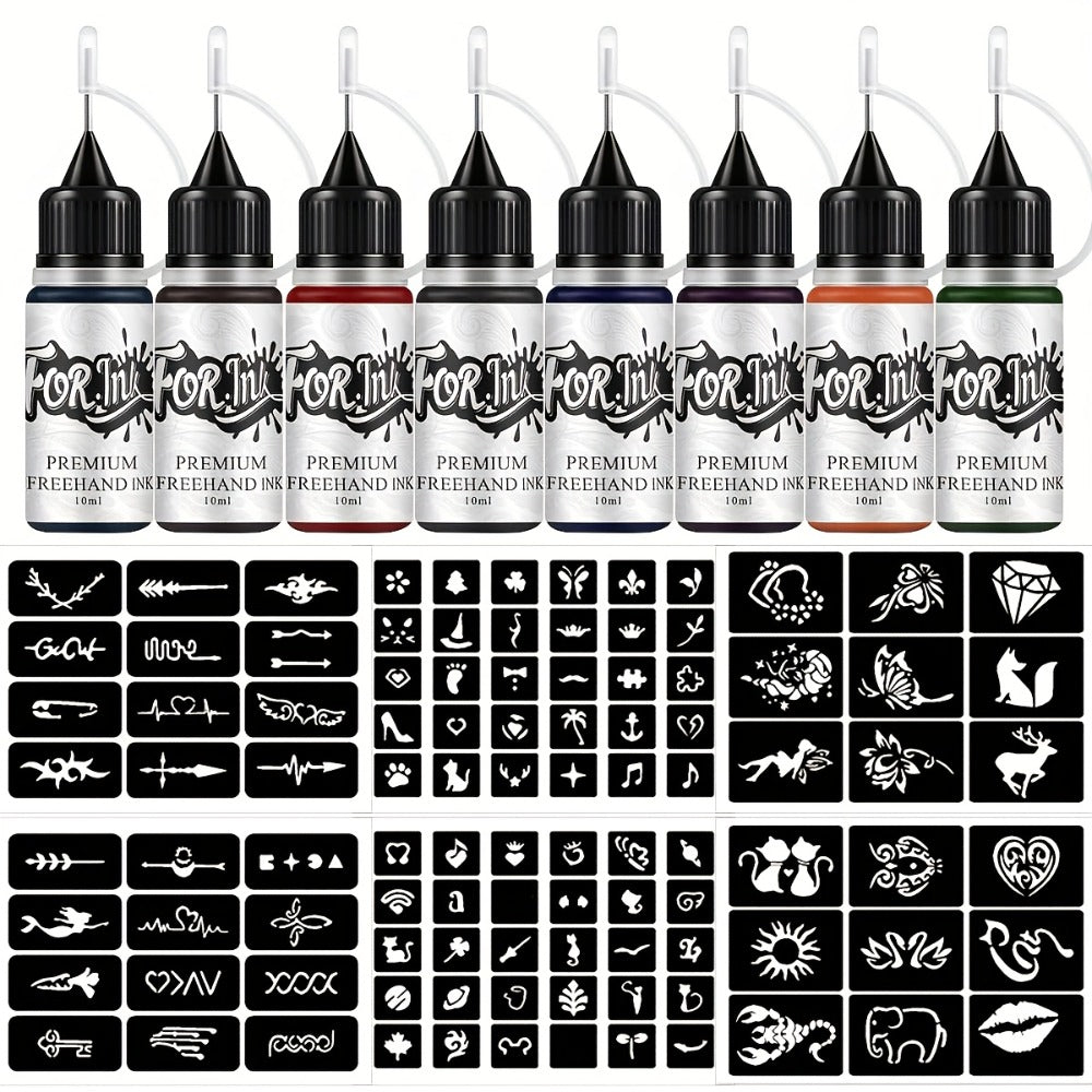 Tattoo Ink 8-Bottle Mixed Color Set with One Kit Configuration and Color Selection with Item-Specific Color, Capacity and Bot