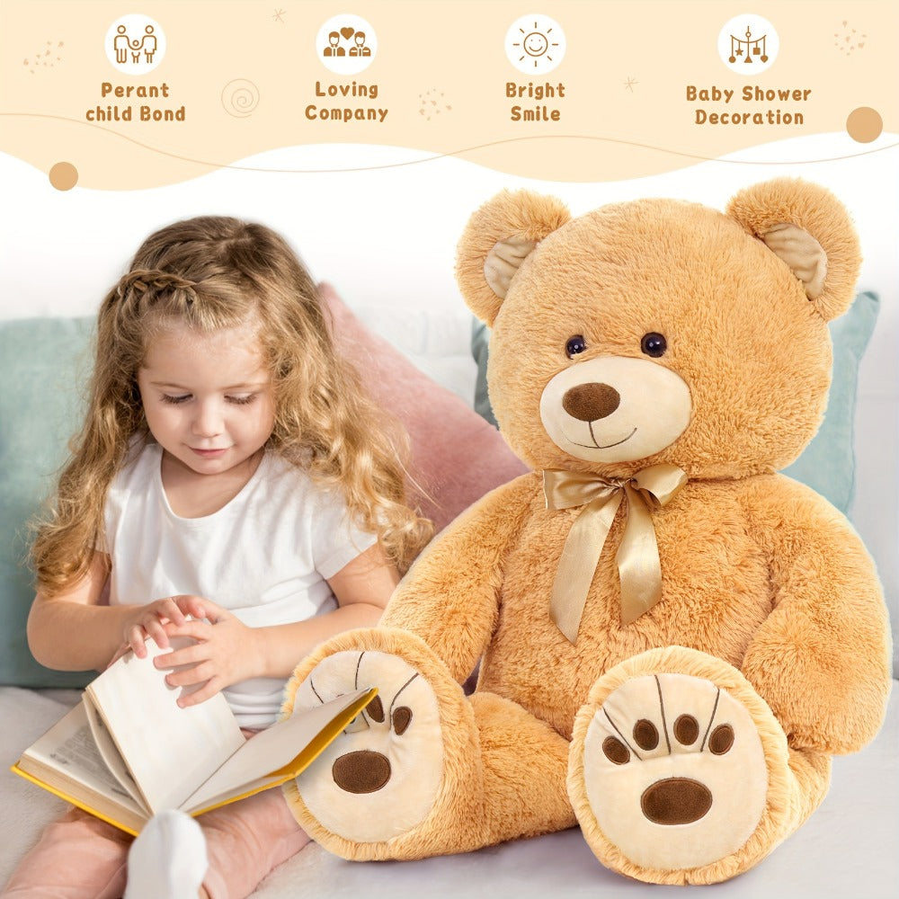 Stuffed Animal Giant Brown Teddy Bear with Oversized Seated Shape and Photo-Color Option for Room Decor — image 5