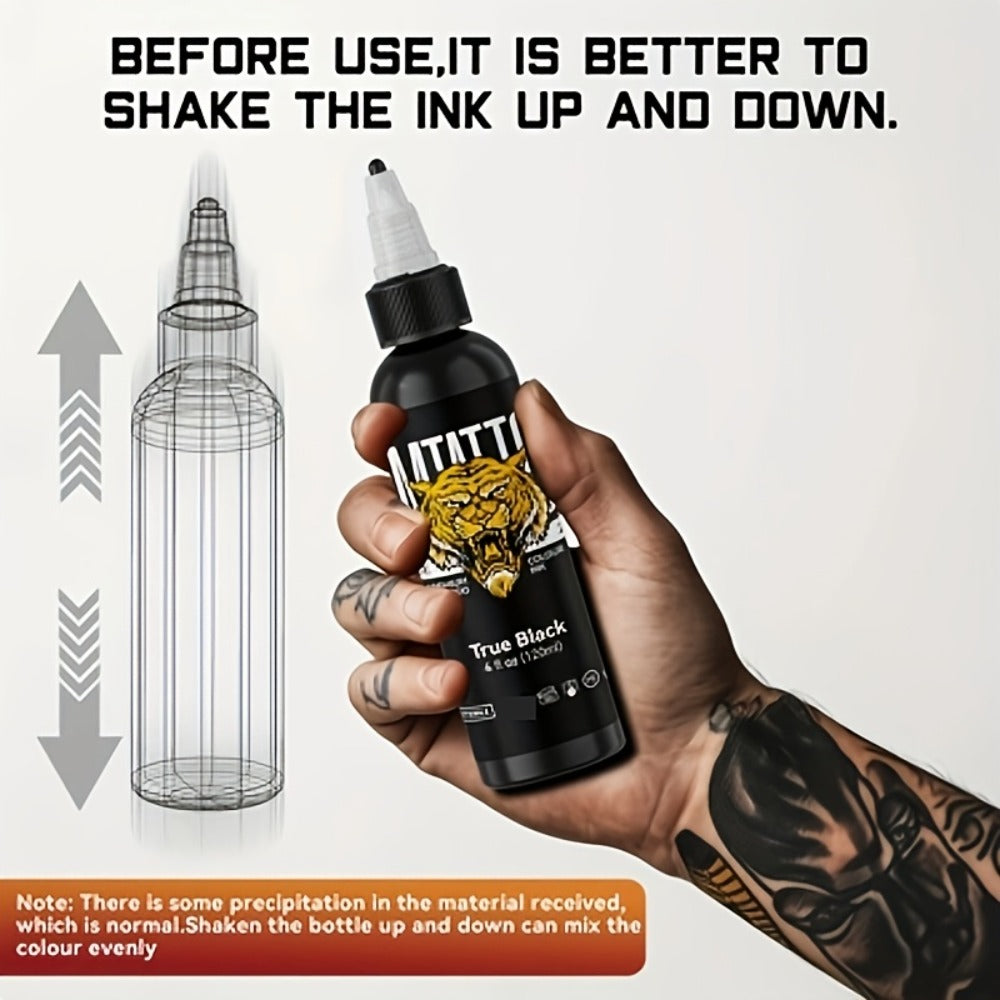 Tattoo Ink DMTATTOO Advanced 4.06oz 120ml Single-Bottle Options in Seven Solid Colors with Item-Specific Color, Capacity and 