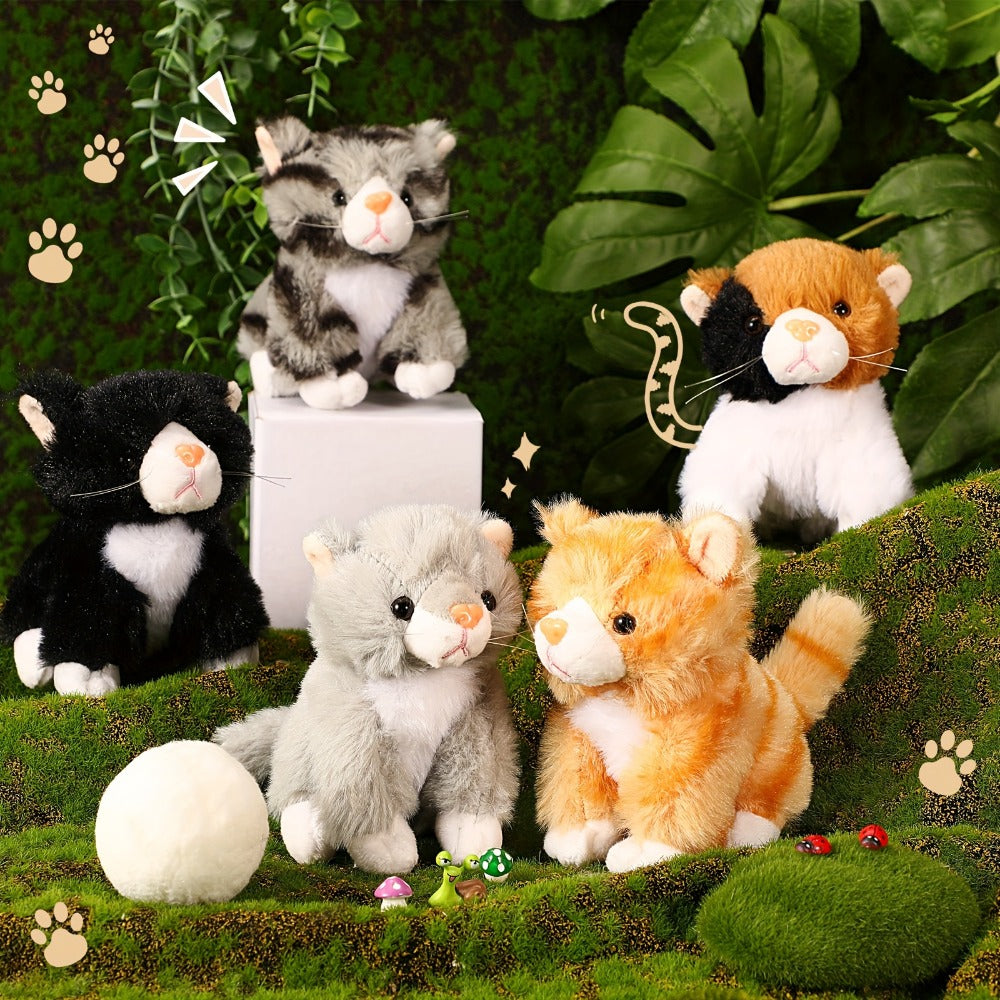 Kitten Stuffed Animal Plush Bulk 16 Pack 5 Inch, Assorted Cute Cat Plush Toys for Party Favors, Birthday Gifts — image 6