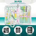 Thirty-Piece Manicure and Pedicure Kit with Gradient Travel Case, Clippers, Scissors and Nail Tools — image 15