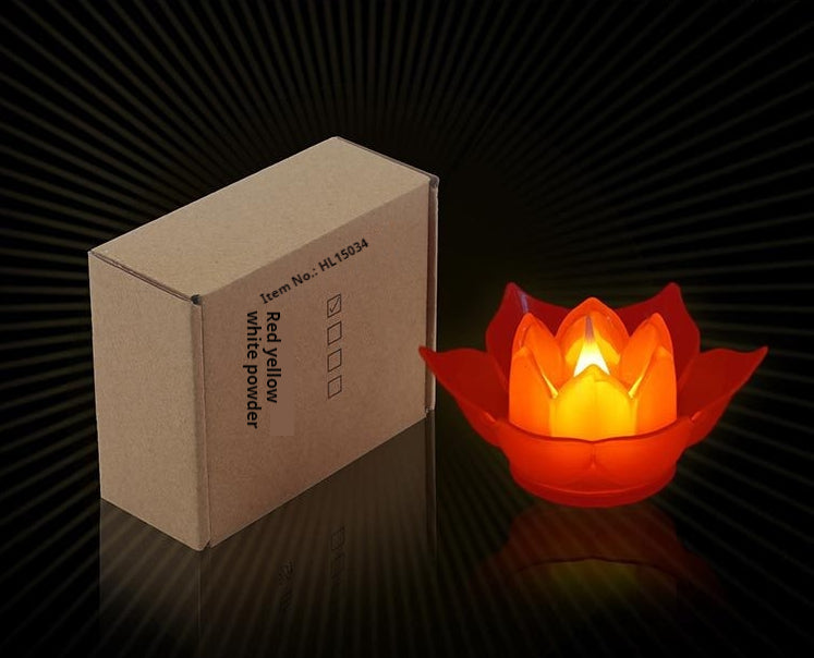 Electronic Plastic Big Lotus With Battery Lamp