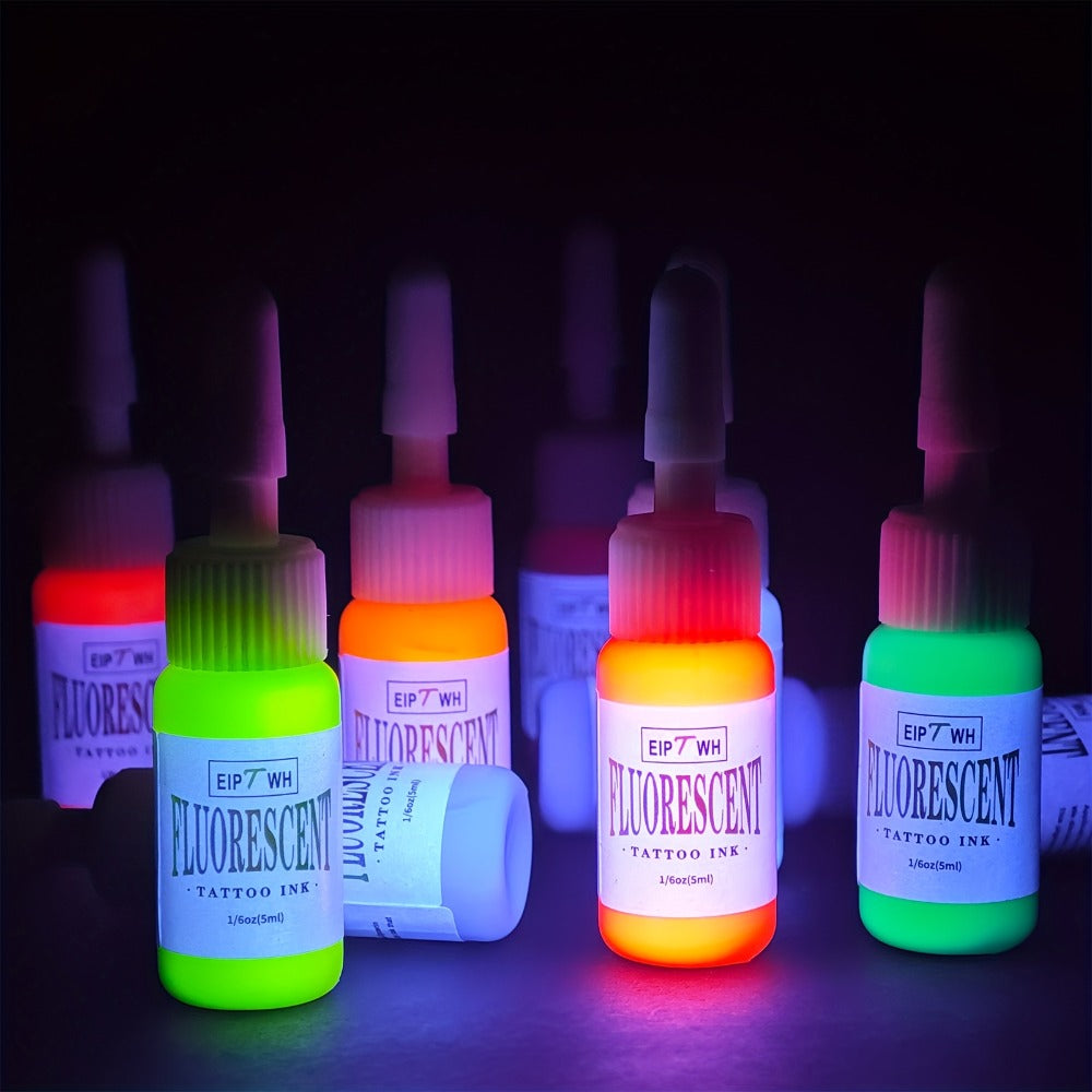 Tattoo Ink EIPTWH UV Blacklight Set with 10 Fluorescent Color Bottles and One Configuration — image 5