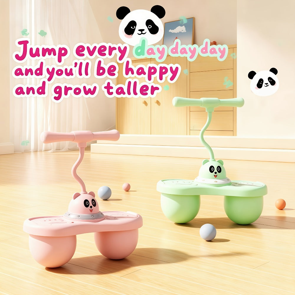 Kids Cartoon Panda Jumping Ball with Handle, Double Bouncy Ball Balance Training Toy, 24.6" Size — image 13