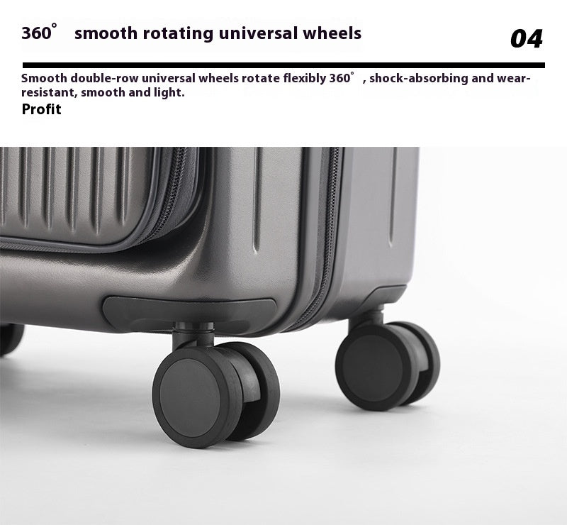 Front Open Luggage 20-inch Boarding Drop-resistant Trolley Case Extended Luggage Case