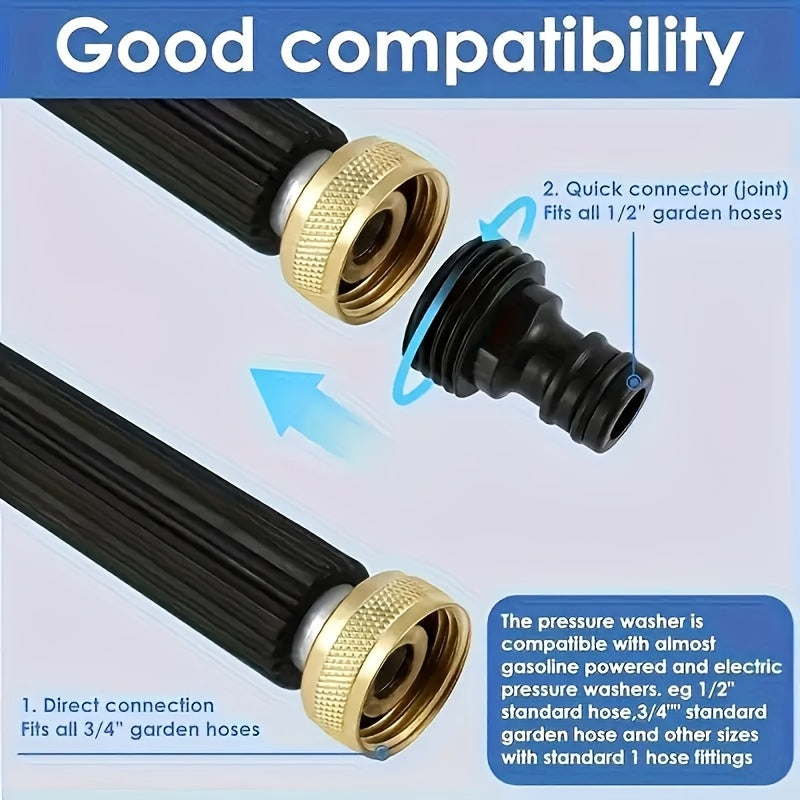 Pressure Washer Wand, Garden Hose Car Patio Yard Cleaning Nozzles for Garden, Lawn and Yard Watering — image 12