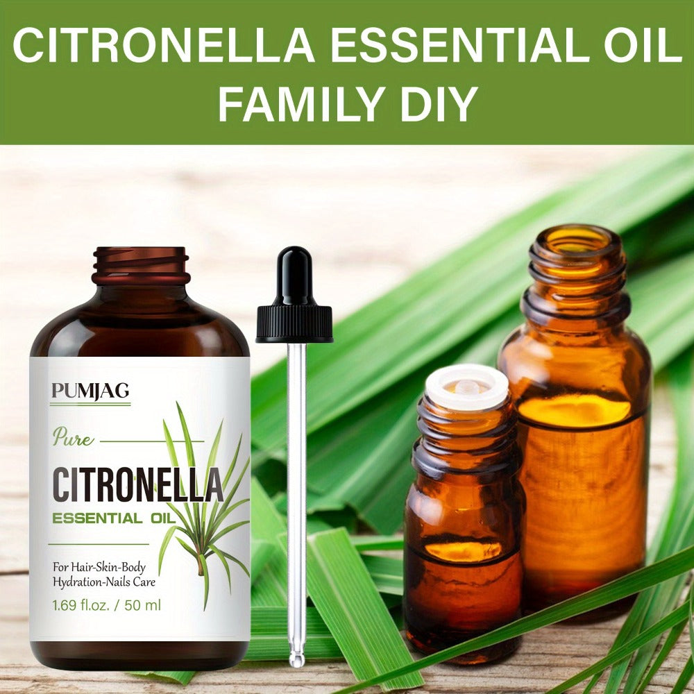 Essential Oil Citronella Non-Alcoholic Formula in 50ml Precision Dropper Bottle for Face, Hair, Nails and Body — image 9