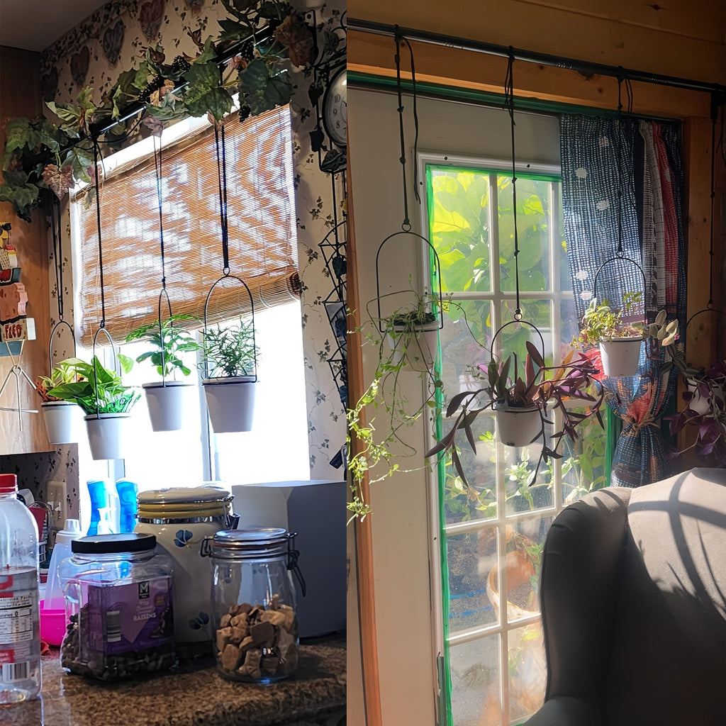 Hanging Planter | Adjustable Metal Wall Rack Indoor Herb Window Pot — image 14