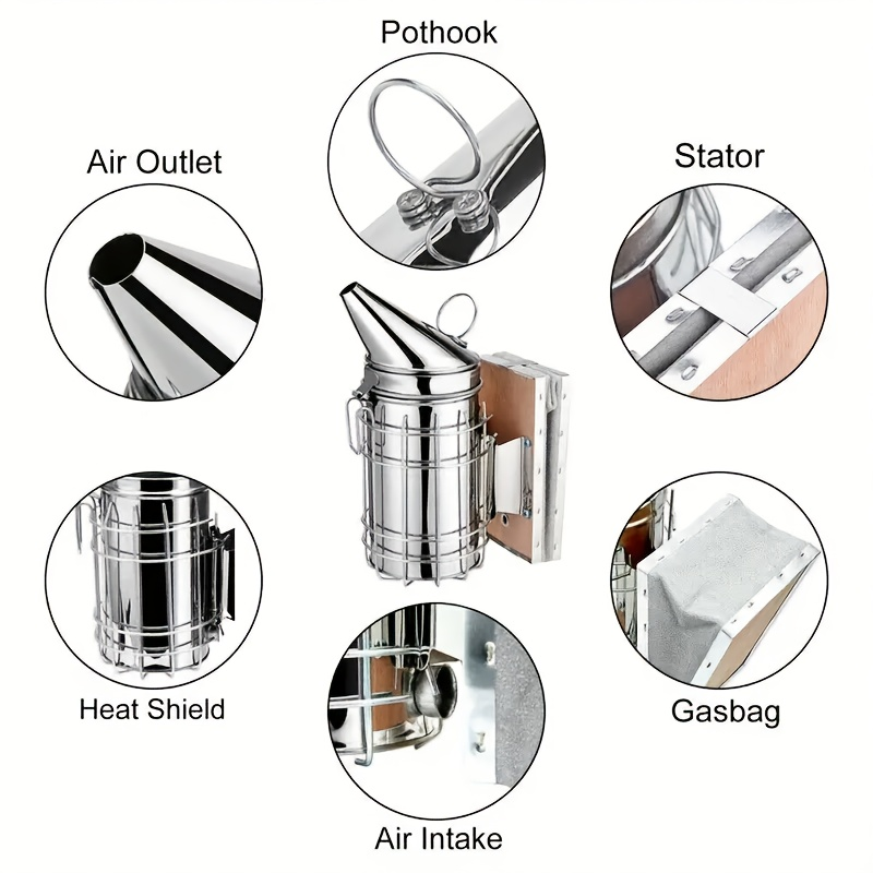 12-Piece Beekeeping Starter Kit with Veil, Gloves, Bee Smoker, Brush, Frame Grip and Hive Tools — image 6