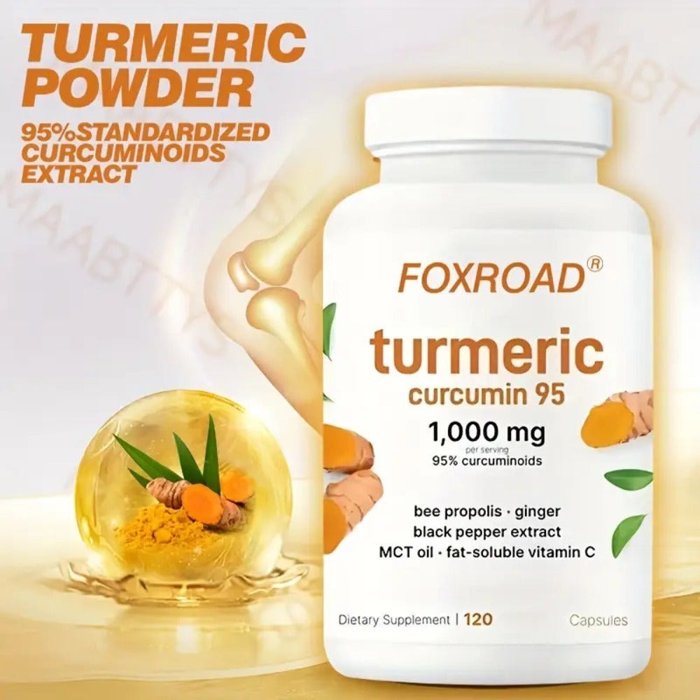 Curcumin 6-in-1 Capsules with 95% Active Curcumin, Vitamin C & Probiotics, 120 Capsules 120-Day Supply — image 8