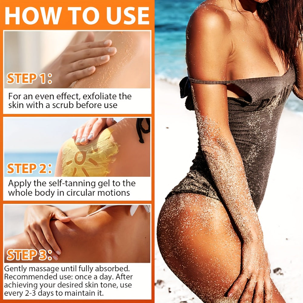 Black Flip-Cap Self-Tanning Lotion 200ml with Coconut and Glycerin Labeling for Body Application — image 4
