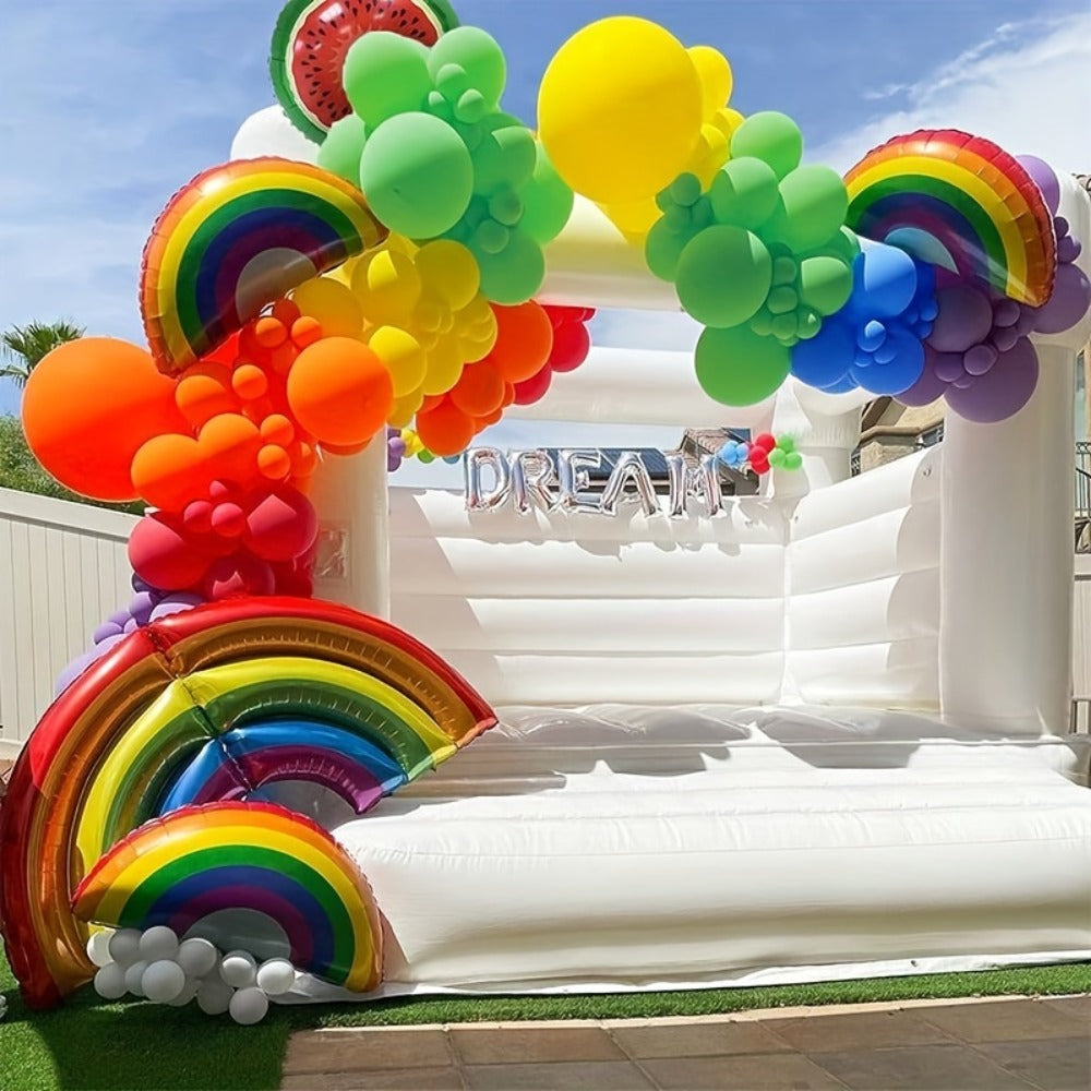 Party Decorations 422-Piece Rainbow Balloon Arch Kit with Four Balloon Sizes and Garland Accessories — image 15
