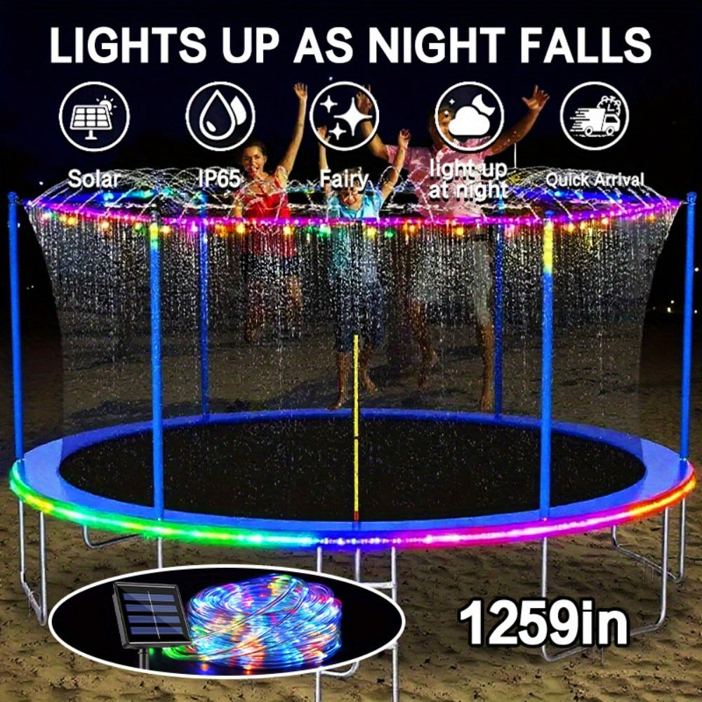Solar Trampoline Rope Lights with Separate Panel, 50 or 100 LEDs and Multicolor, White or Blue Options — image 14