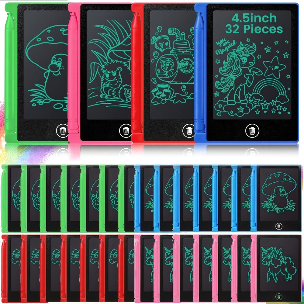 32-Piece 4.5-Inch Mini LCD Drawing Tablet Set with Styluses and Multicolor Frames for Group Activities — image 4