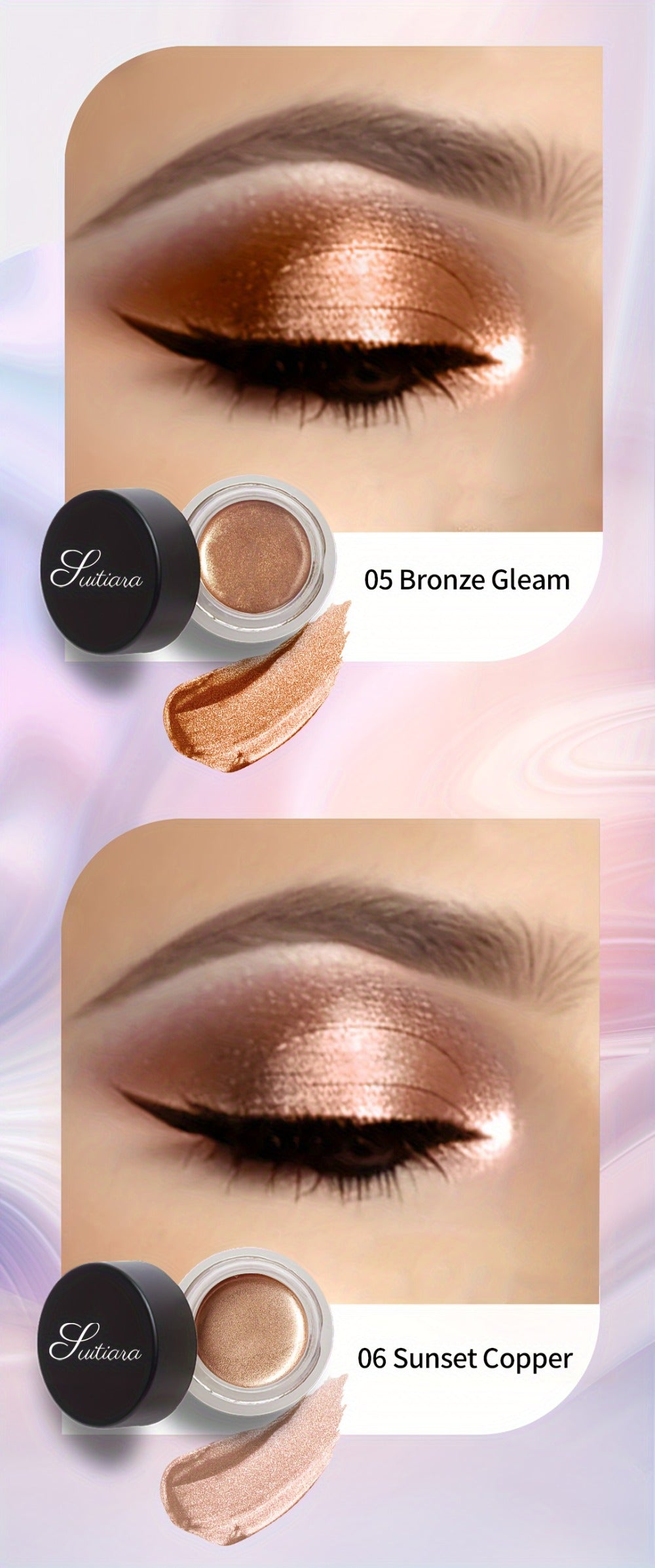 Shimmer Jelly Eyeshadow 2 Pack, Icy Cool Tone Frosty Glow Gel Eye Makeup, Non-Creasing Blendable Formula — image 14