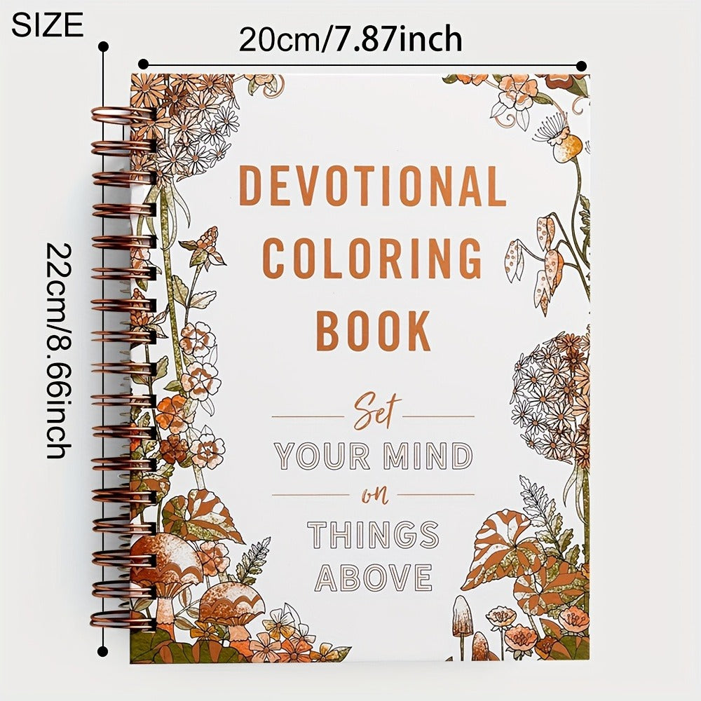 Christian Coloring Book for Adults, Devotional Faith-Based Mindfulness Art with Scripture, Guided Meditation & Stress Pages f