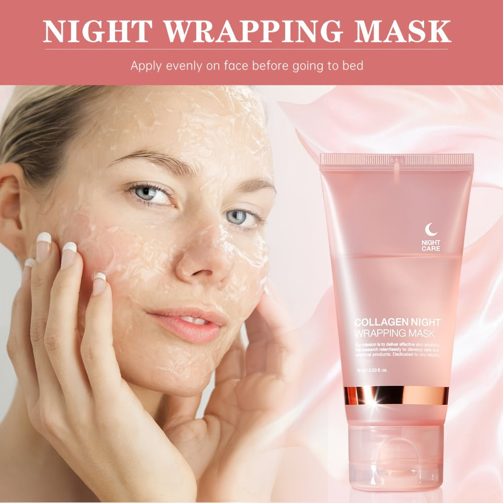 Collagen Night Mask with Jelly Brush, Alcohol-Free Squalane Gel Overnight Face Mask, Deep Nourishing & — image 13