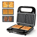Sandwich Maker 3-in-1 Panini Press & Waffle Iron 750W with Removable Non-Stick Plates, Compact for Dorm — image 1