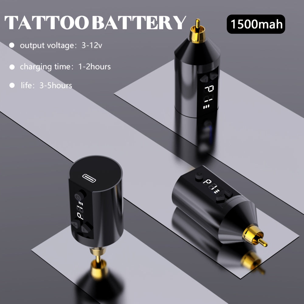 Tattoo Machine Kit GOLDPLUME TM-69 or TM-70 Wireless Rotary Pen with Power Supply, 10 Cartridges and 7 Inks — image 5