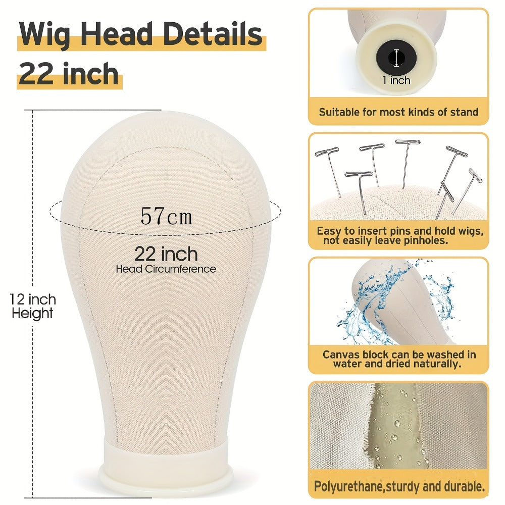 Mannequin Head Wig Stand Set with Adjustable Tripod 22 Inch Cosmetology Manikin Head for Wigs Styling Practice Display Pink B