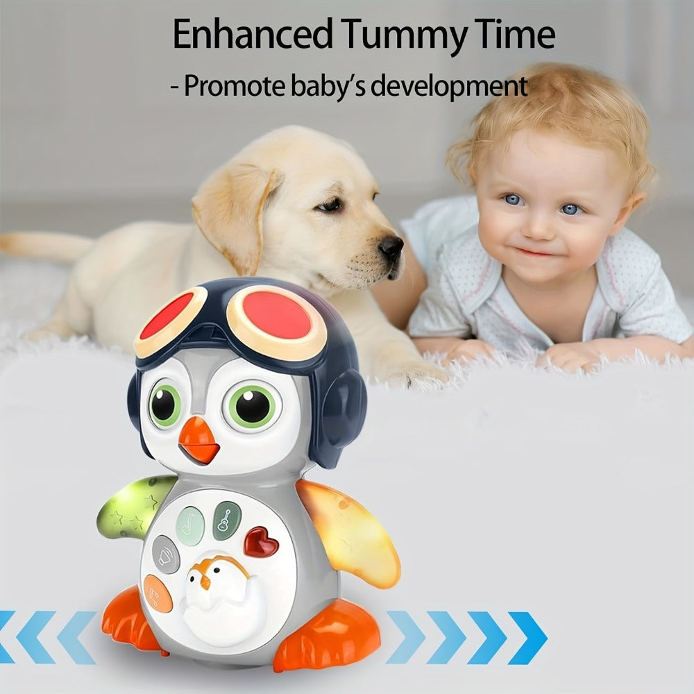 Musical Crawling Penguin Toy with Light-Up Wings, Moving Eyes and Four Front Control Buttons — image 6