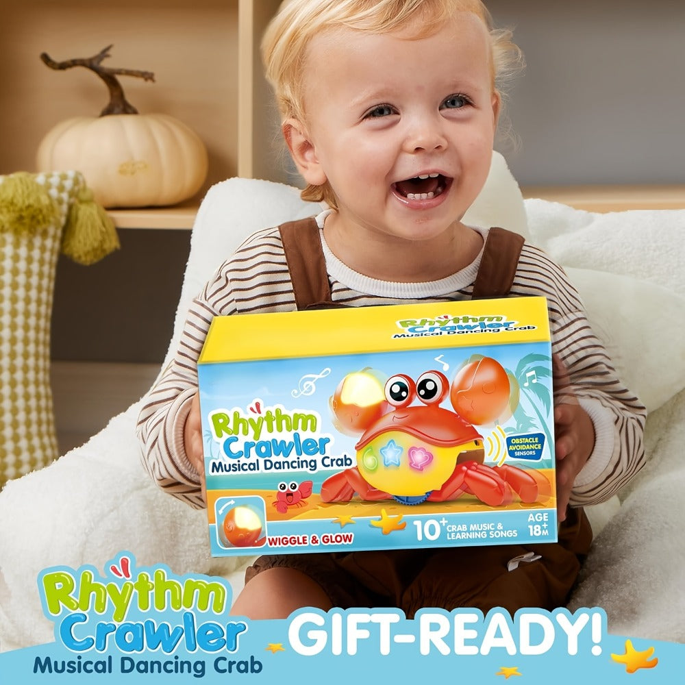 Musical Crawling Crab Toy with Light-Up Buttons, Moving Claws and Obstacle-Avoiding Motion — image 7