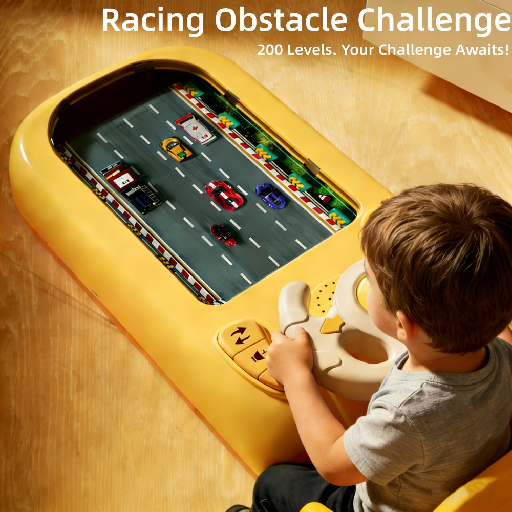 Electronic Racing Steering Wheel Game Toy with 200 Pictured Levels, Two Speeds and Yellow or Green Options — image 2