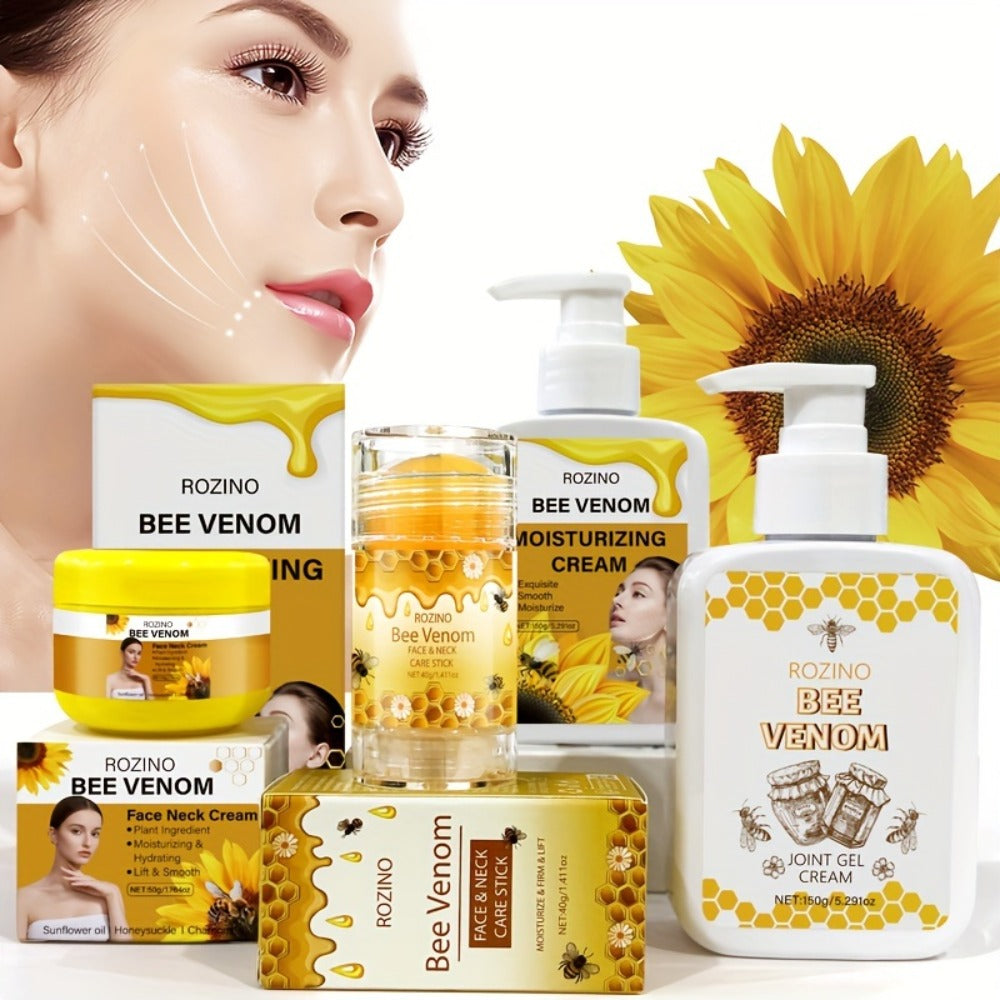 4-Piece ROZINO Bee-Themed Skincare Gift Set with Face and Body Containers in 40g, 50g and 150g Sizes — image 2