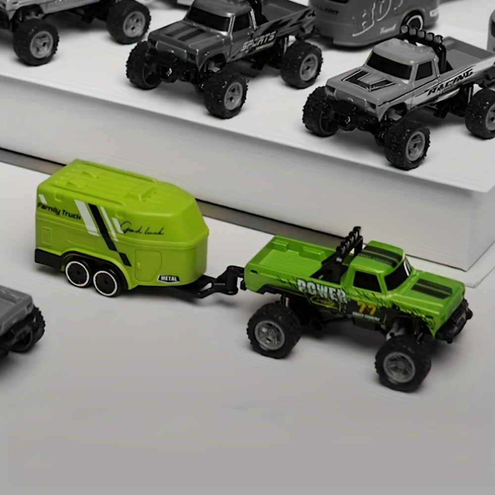 Mini Remote Control Pickup Truck with Detachable Trailer, Five Color Options and Spring Suspension — image 14