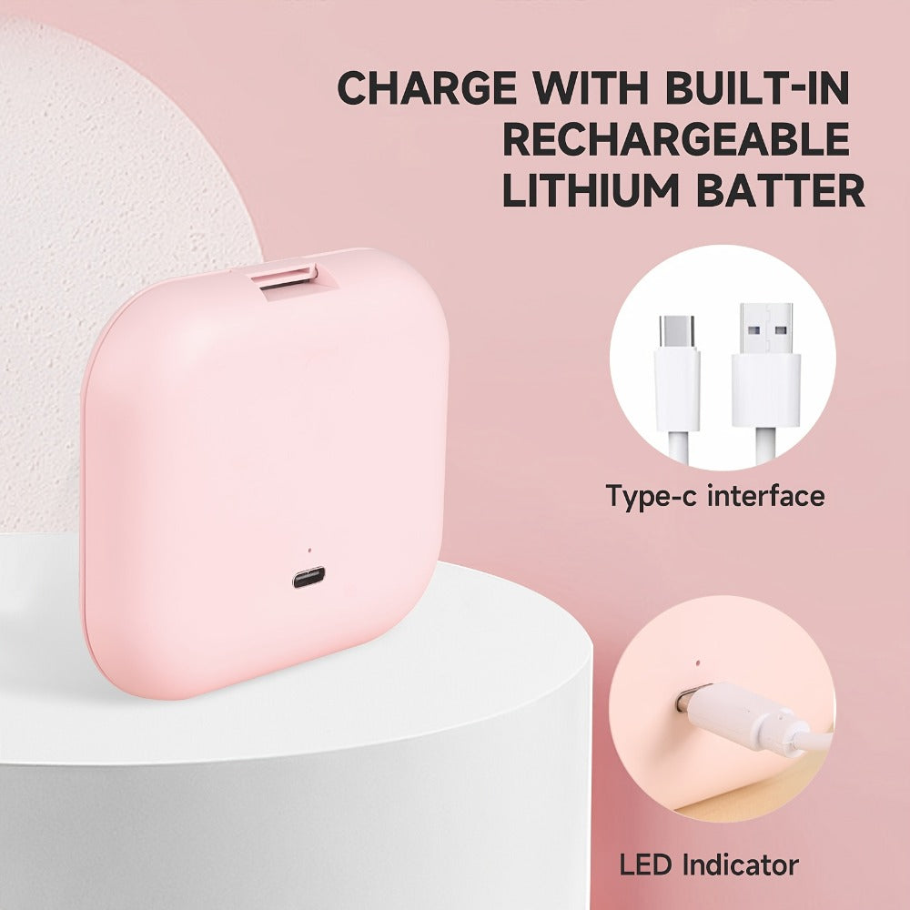 Cute Animal LED Makeup Mirror Foldable Double-Sided 3 Brightness Settings – USB Rechargeable, for Makeup, Travel and Everyday