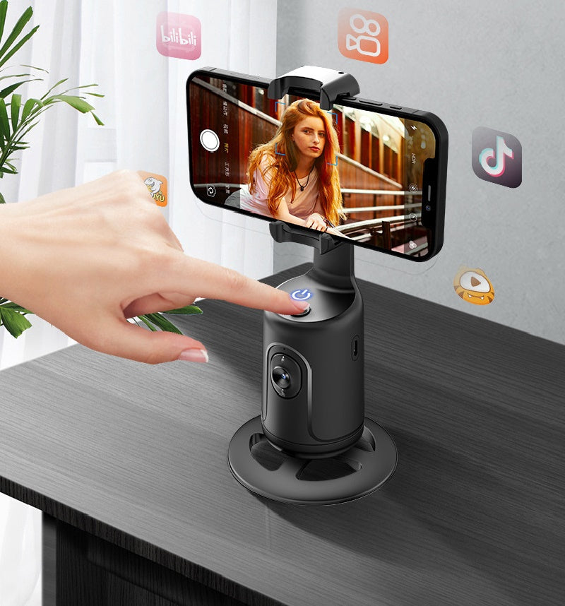 360° AI Face Tracking Gimbal - Smart Auto Phone Holder for Video, Vlog & Live Streaming