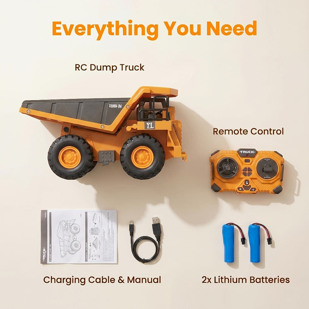 RC Excavator 1:20 Scale 2.4G 11CH, Alloy Remote Control Construction Toy with 680° Rotation & Working Arm — image 5