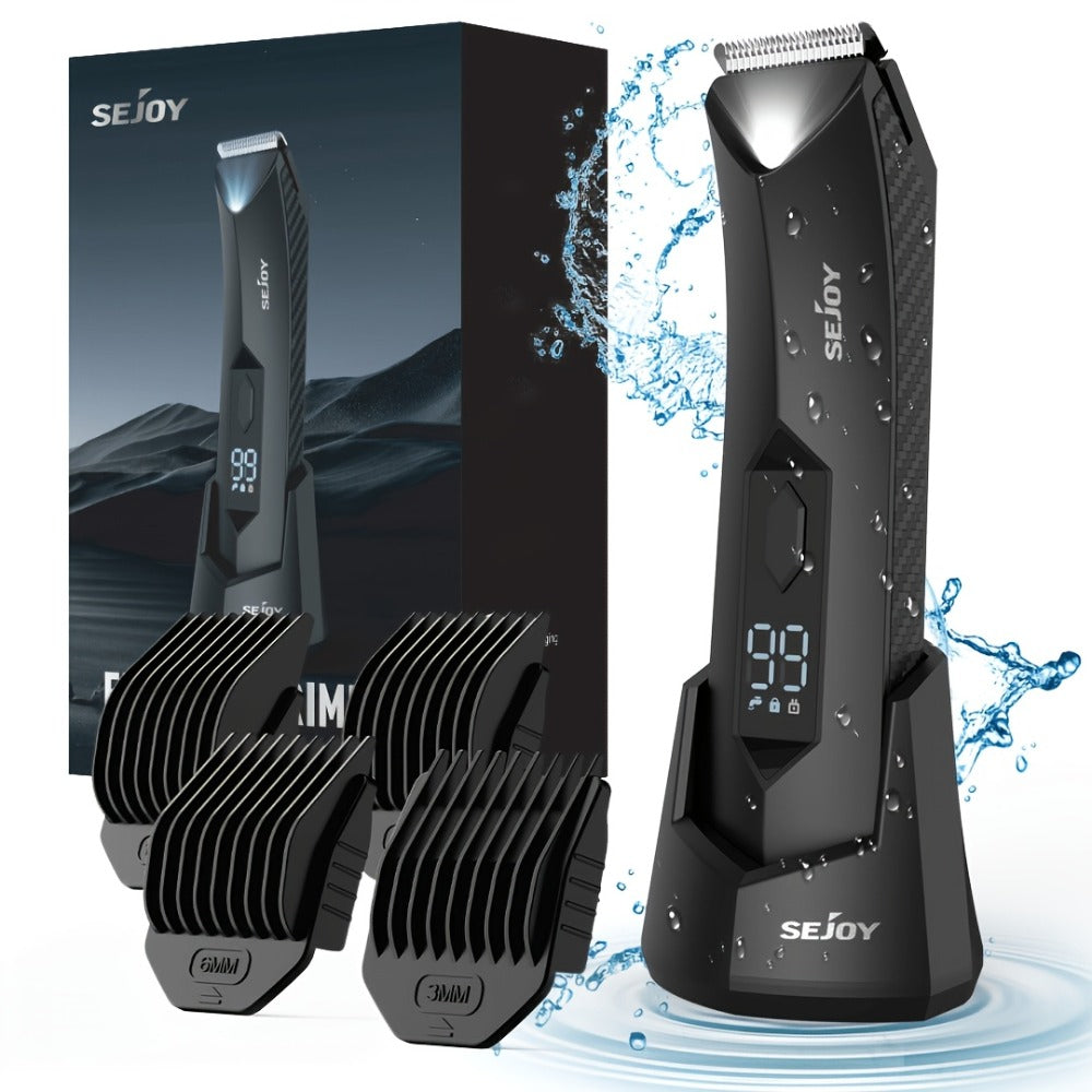 Beard Trimmer for Men Cordless Electric USB Rechargeable with Precision Dial 5-Level Adjustable – Mustache Facial Hair Trimme