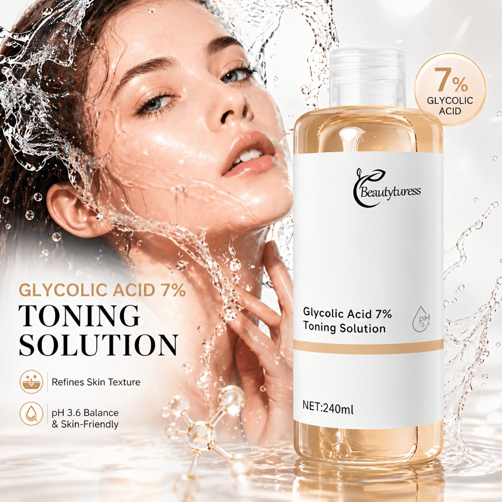 Glycolic Acid Serum with Alpha-Arbutin & Damascus Rose Water, & Smoothing Face Serum for Sensitive Skin — image 1