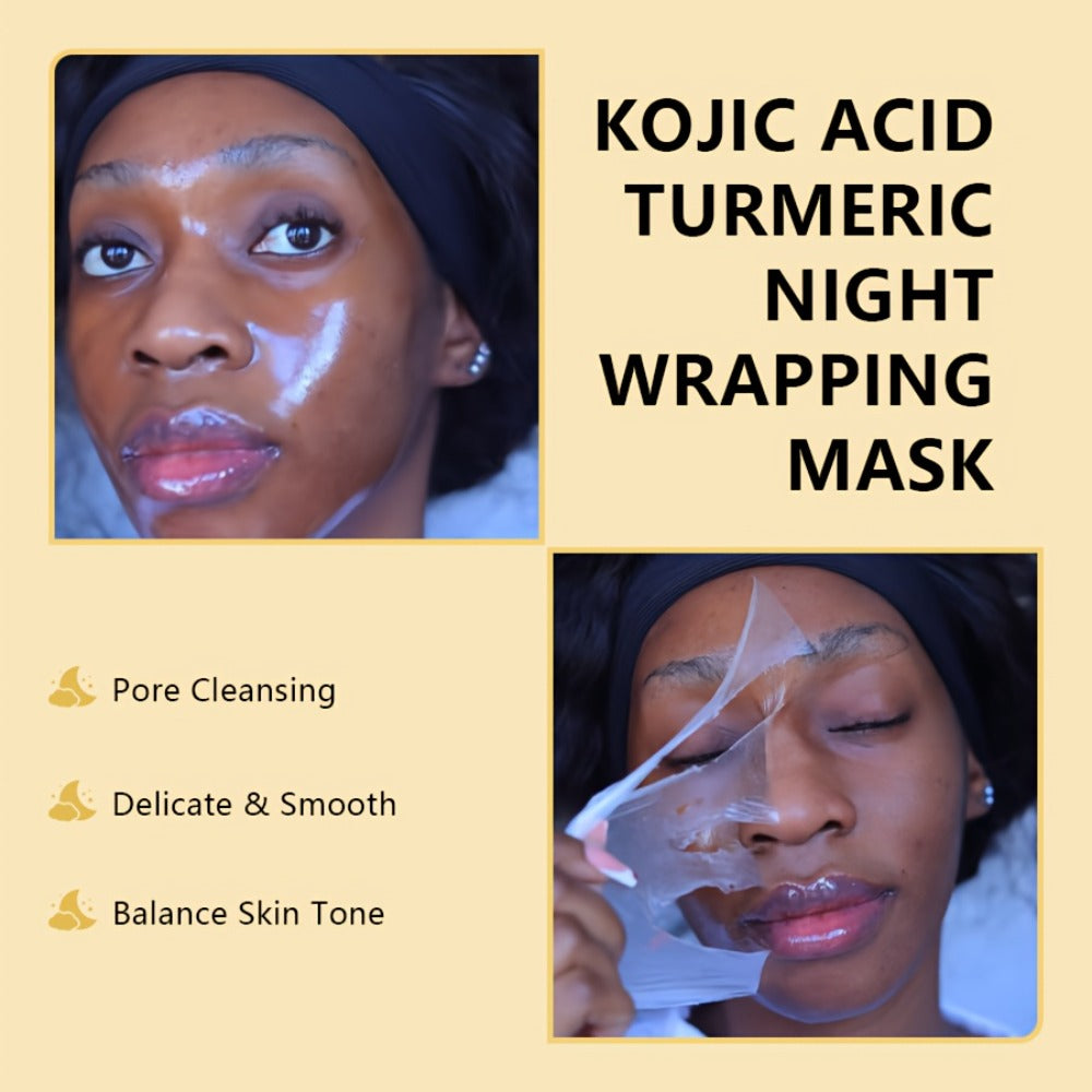 Kojic Acid Turmeric Face Mask with Vitamin C, Peeling Mask for, Deep Cleansing, Oil Control & Glowing Skin — image 3